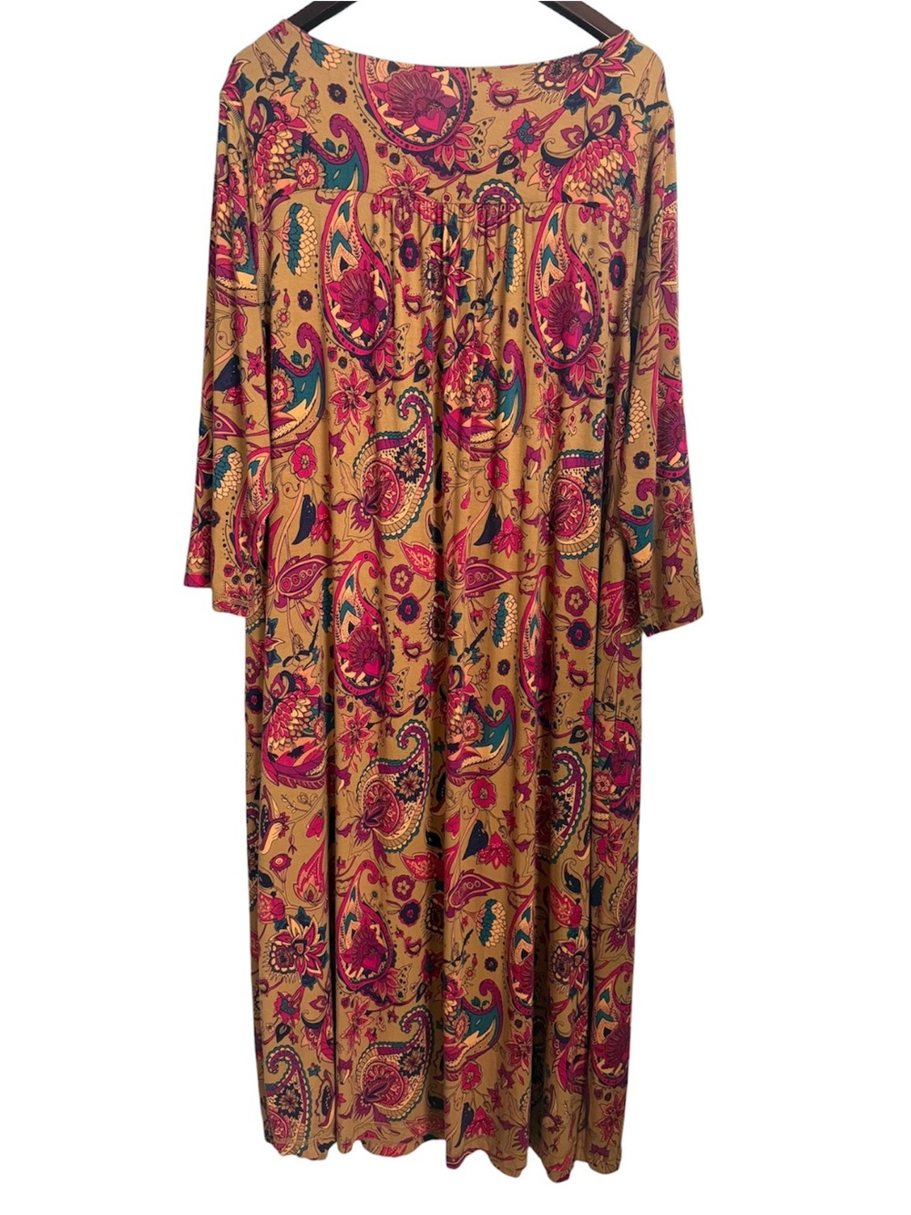 Soft Surroundings Paisley Colorful Maxi Dress Pockets 1X - Picture 7 of 14